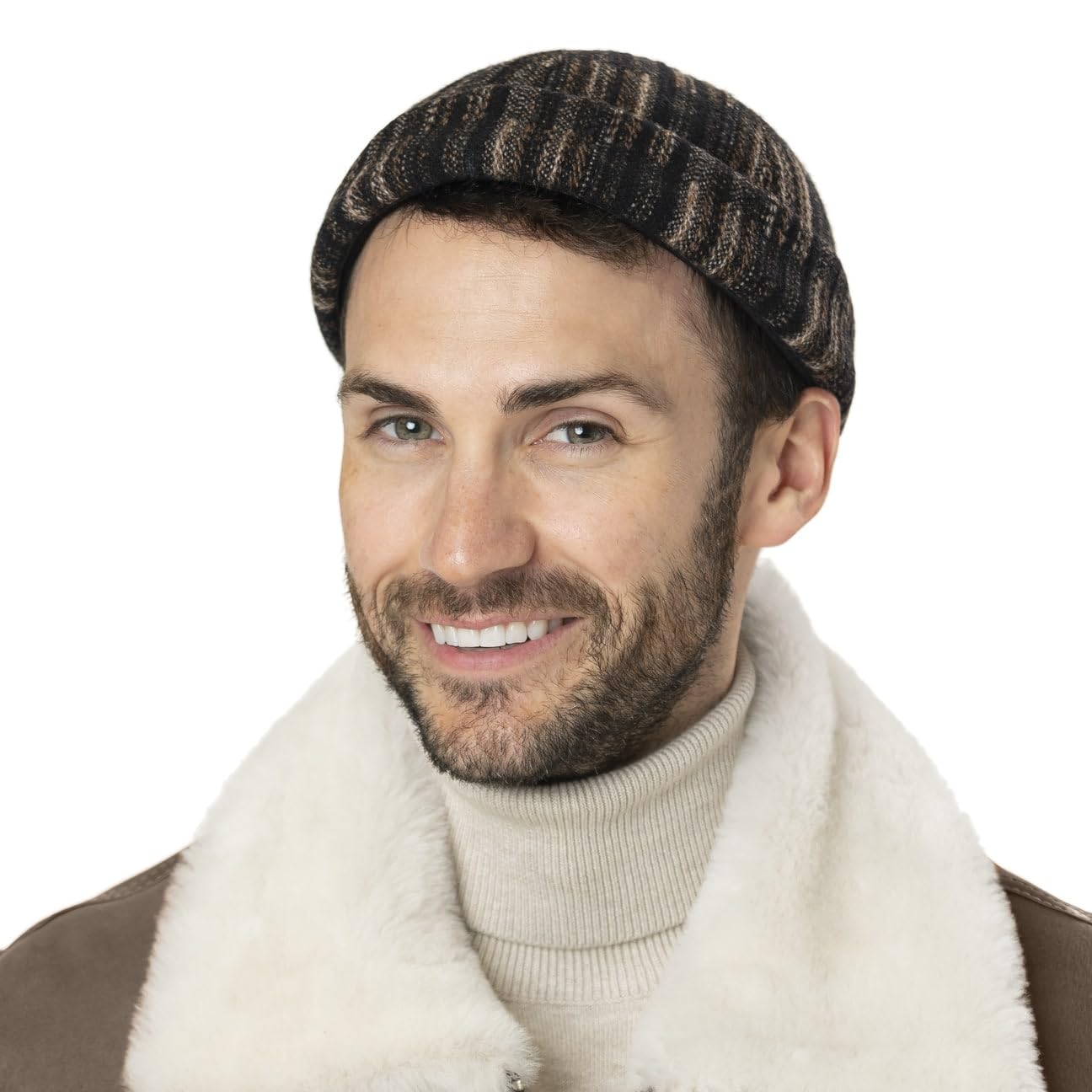 LIERYS Wool Stripes Dockermütze Mehrfarbig Made in Italy Herren Herbst Winter