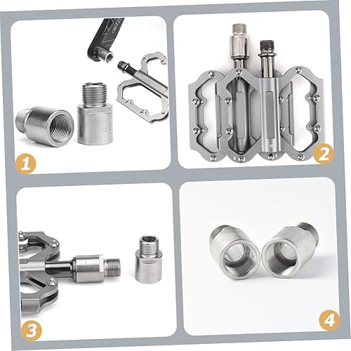 Miniatura 9 de 2 unids Pedal Extensor Adaptador de pedal de bicicleta de carretera Espaciadores de pedal Extensores de eje Pedal portátil para bicicleta Accesorios