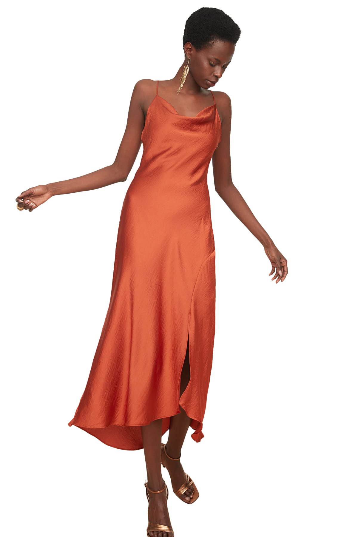 TRENDYOL Ladies Degaje Collar Dress Night Dress