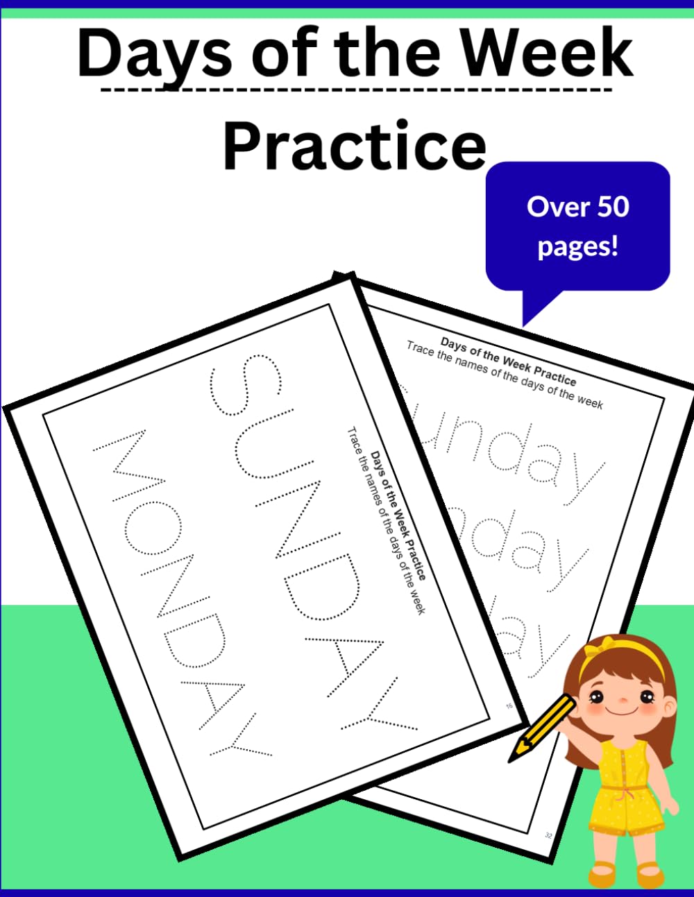 Days of the Week Tracing, Writing and Ordering Practice for Preschoolers and Kindergartners