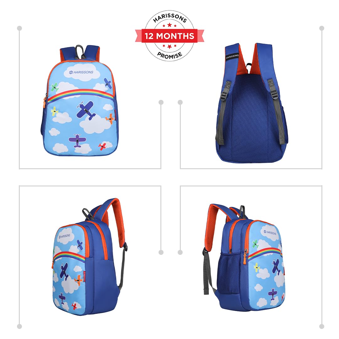 HARISSONS 14L Waterproof School Bag for Kids | Backpack for Boys & Girls with 2 Main Compartments, Front Pocket, Bottle Holder, & Padded Shoulder Straps (Air Kids) 4