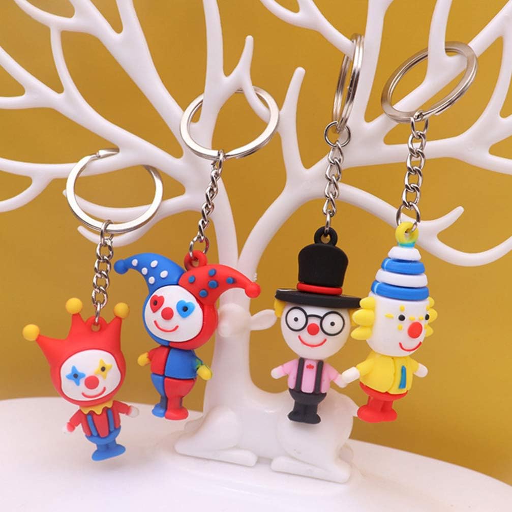 Clown Doll Toy 10Pcs Clown Figure Keychain Funny Keychain Doll Toy Backpack Handbag Decoration for Birthday Party Favor (Mixed Style) Toddler Easter - Image 7
