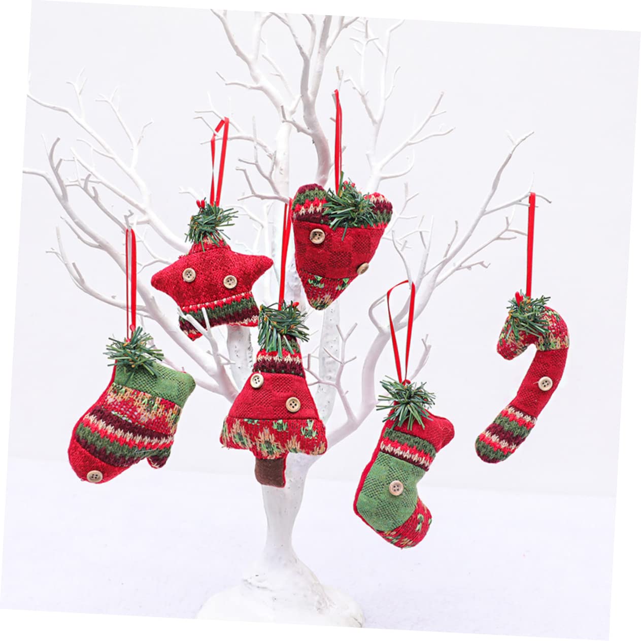 12stücke Weihnachtsbaum Kreative Weihnachtsdekoration Weihnachtsornamente Für Zuhause Partys Und Garten Festliche Hängedekorationen