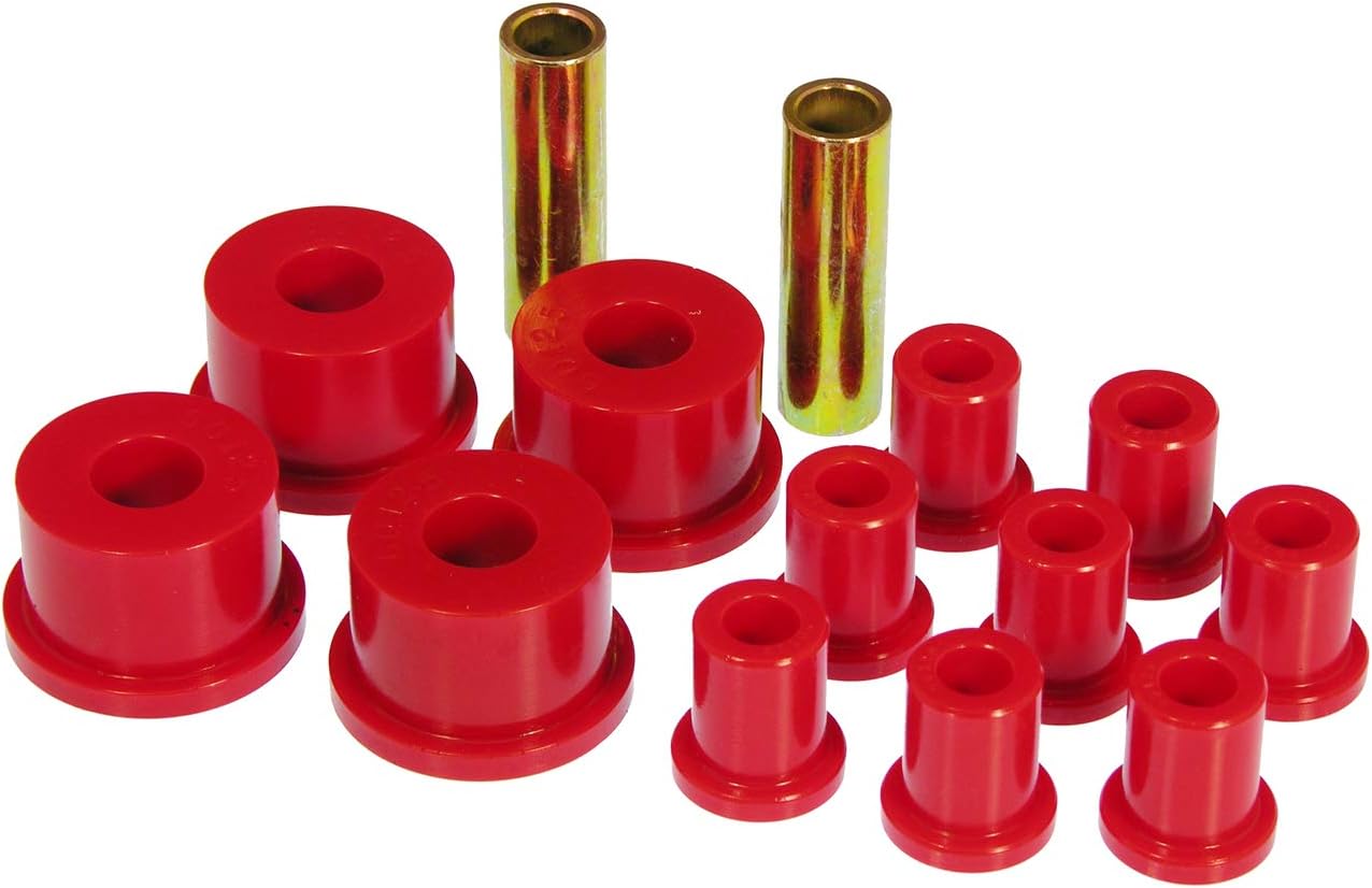 Prothane 4-1001 Red Rear Spring Eye and Shackle Bushing Kit