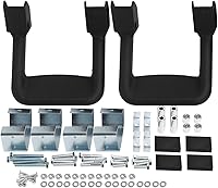 WINMAXTOOLS Black Powder Coated Truck Side Steps Pair - 350 lb Capacity Universal Nerf Bars for Chevy Ford Toyota GMC Dodge Jeep RAM w/ Brackets
