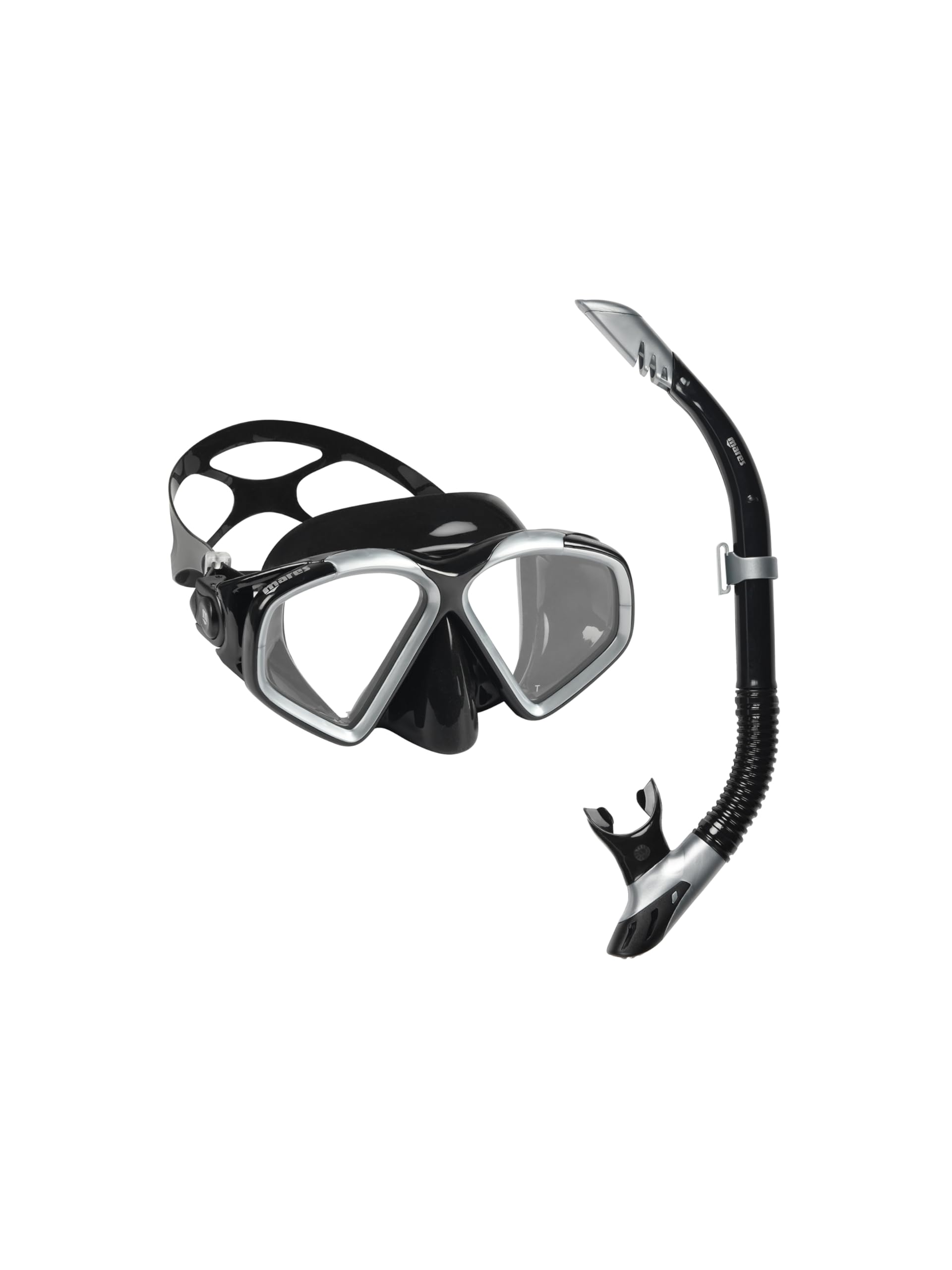 Mares Combo Cozumel Splash - Kit de máscara de Tubo para Adultos, Vidrio Templado, Snorkel semiDry, válvula de Purga