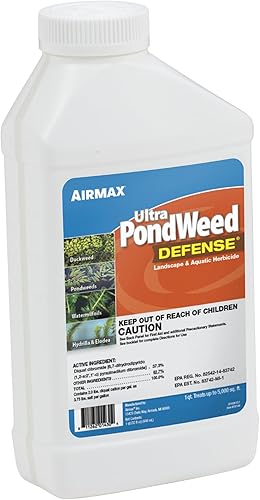 Airmax Ultra Pondweed Defense - Mata malezas acuáticas y plantas, fácil aplicación en aerosol para limpiar y limpiar agua de estanque grande y lago,