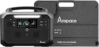 Amazon.co.jp: Ampace Andes 600 Pro ポータブル電源 100Wソーラー