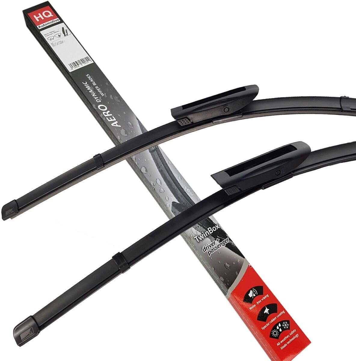 HQ Front Wiper Blades Windscreen Windoe Wipers Fits Citroen C4 Cactus 2014-onwards with Washer Jets | Model: ADJ71-627