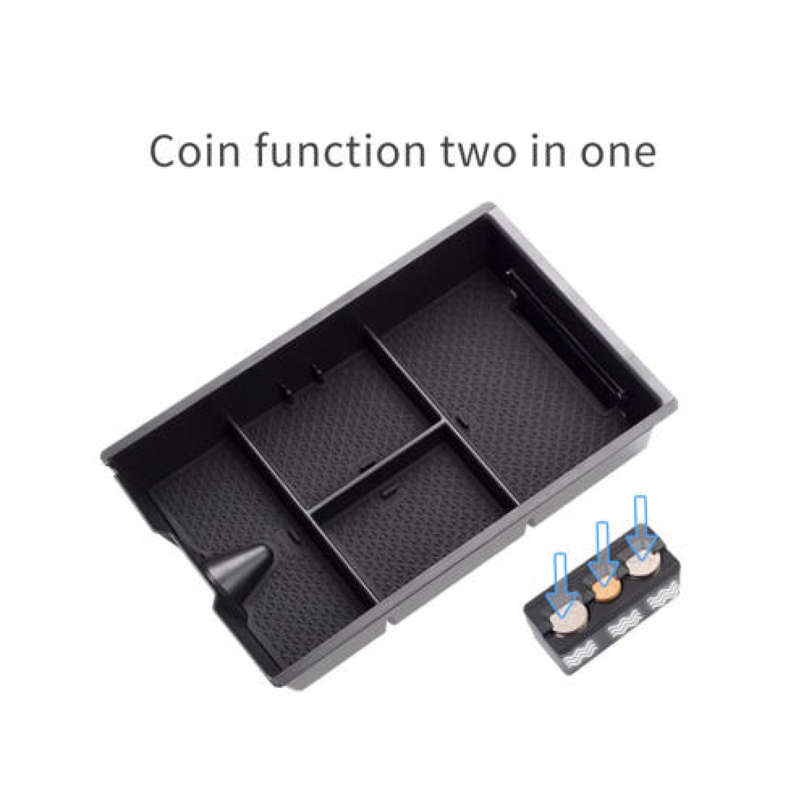 MASO Center Console Organizer For Dodge Ram 1500/2500/3500 (2009-2018) - Black