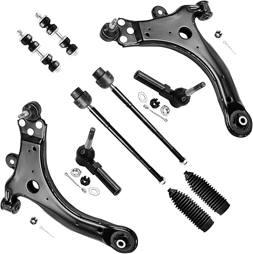 Miniatura 110 de Detroit Axle - Kit de suspensión frontal de 10 piezas para Chevy Trailblazer EXT GMC Envoy XL XUV Buick Rainier Isuzu Ascender Olds Bravada, brazos