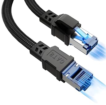 Vetech CAT 8 Ethernet Kablosu LAN Kablo 40Gbps 2000MHz S per H zl  A  Kablosu Gigabit PC, Laptop, PS5/4, Steam Deck, Xbox, Switch 5 Metre