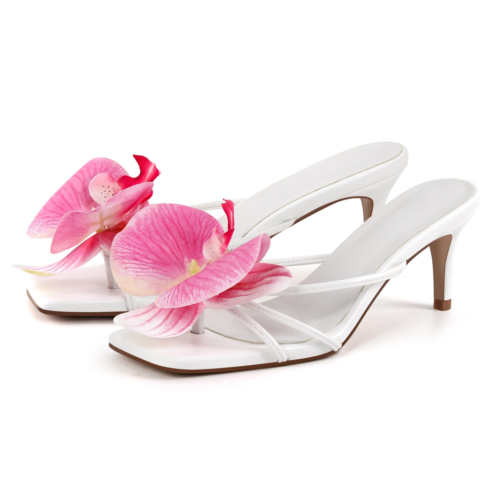 MissHeel Orchid Heels for Women Slip On Kitten Heel