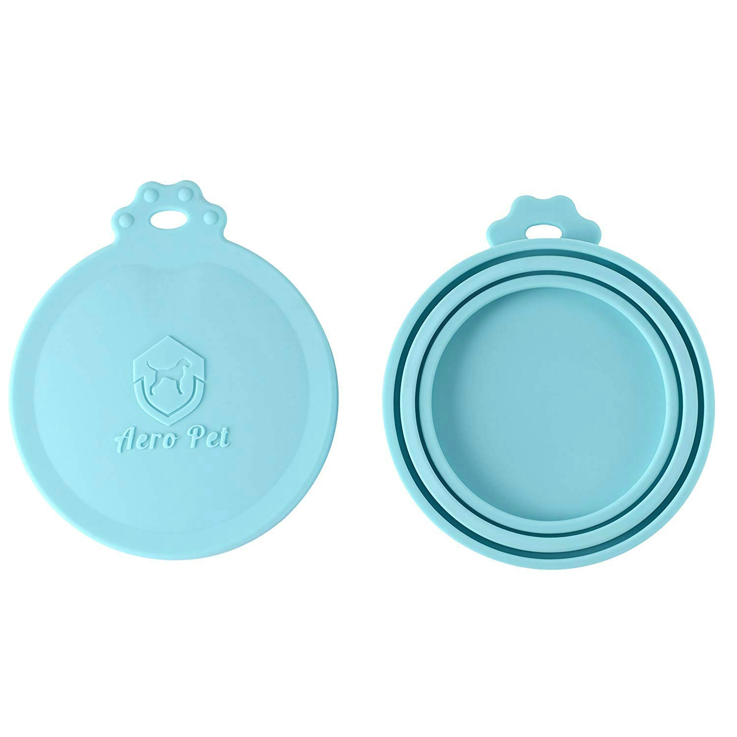 Aero Pet Can Covers | 2 Pack | Universal BPA Free Silicone Pet Food Can Lid Covers | One Size Fits All Standard Size Dog and Cat Can Tops