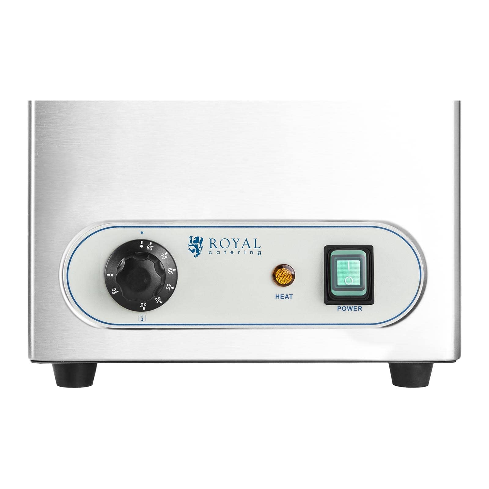 Royal Catering RCHW-1000 Bagnomaria Scalda Wurstel Hot Dog (10 Litri, 30-90°, Acciaio Inox, 1000 W)
