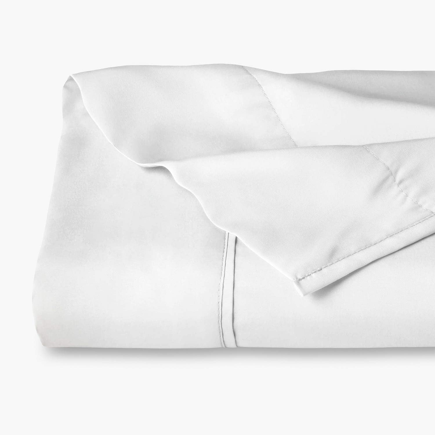 Nisaki Sateen Cotton Double Flat Sheet White, 1 Pc 100 Long Staple Cotton Double Bed Sheets