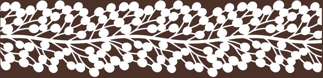 White Botanical Sprout, 2.75-Inch Washi Die-Cut Pavilio Lace Tape