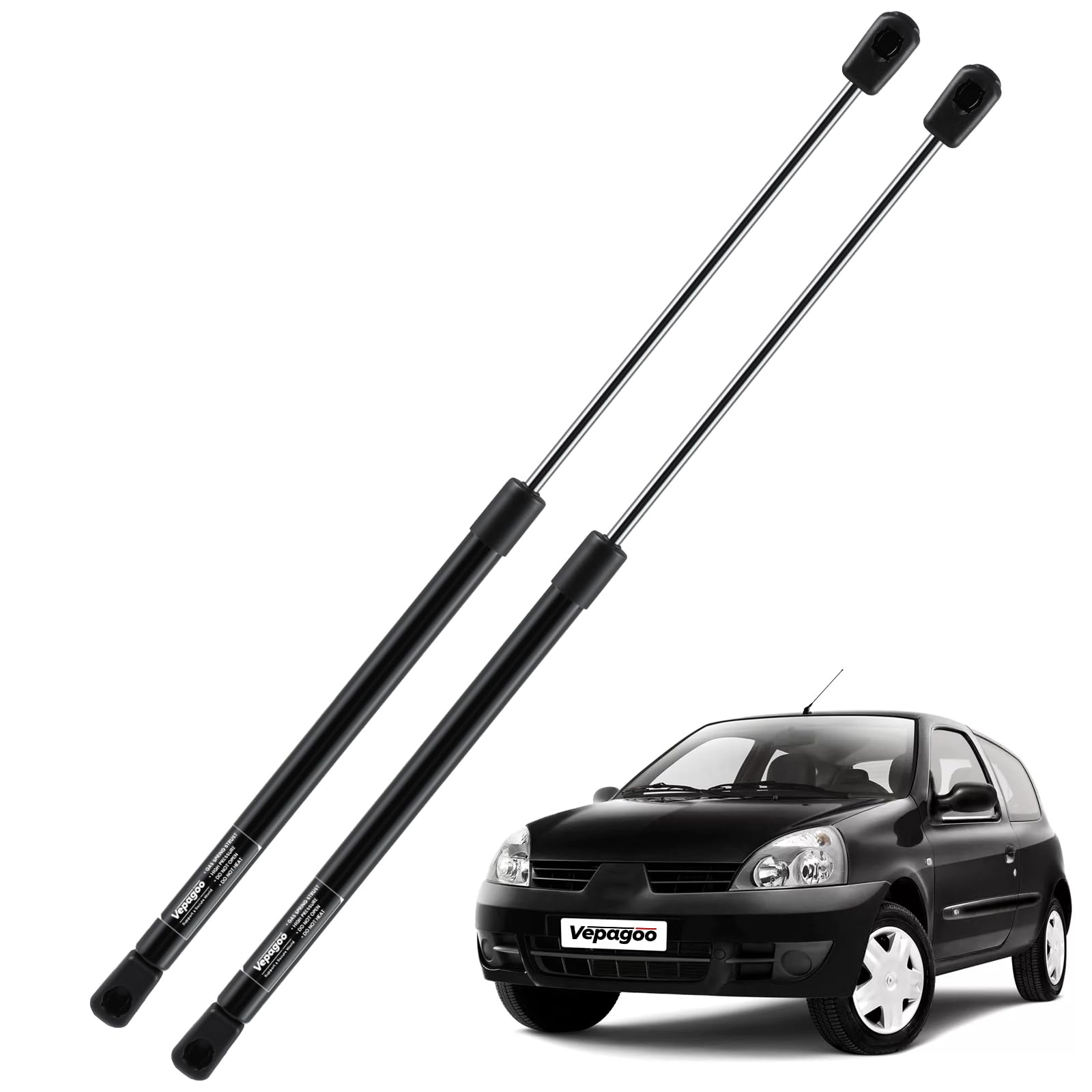 Vepagoo 2x Verins de Coffre pour Clio II BB CB Tous Moteurs Hatchback (1998-2005) – Vérin de Hayon Compatible, Remplacer #7700842256