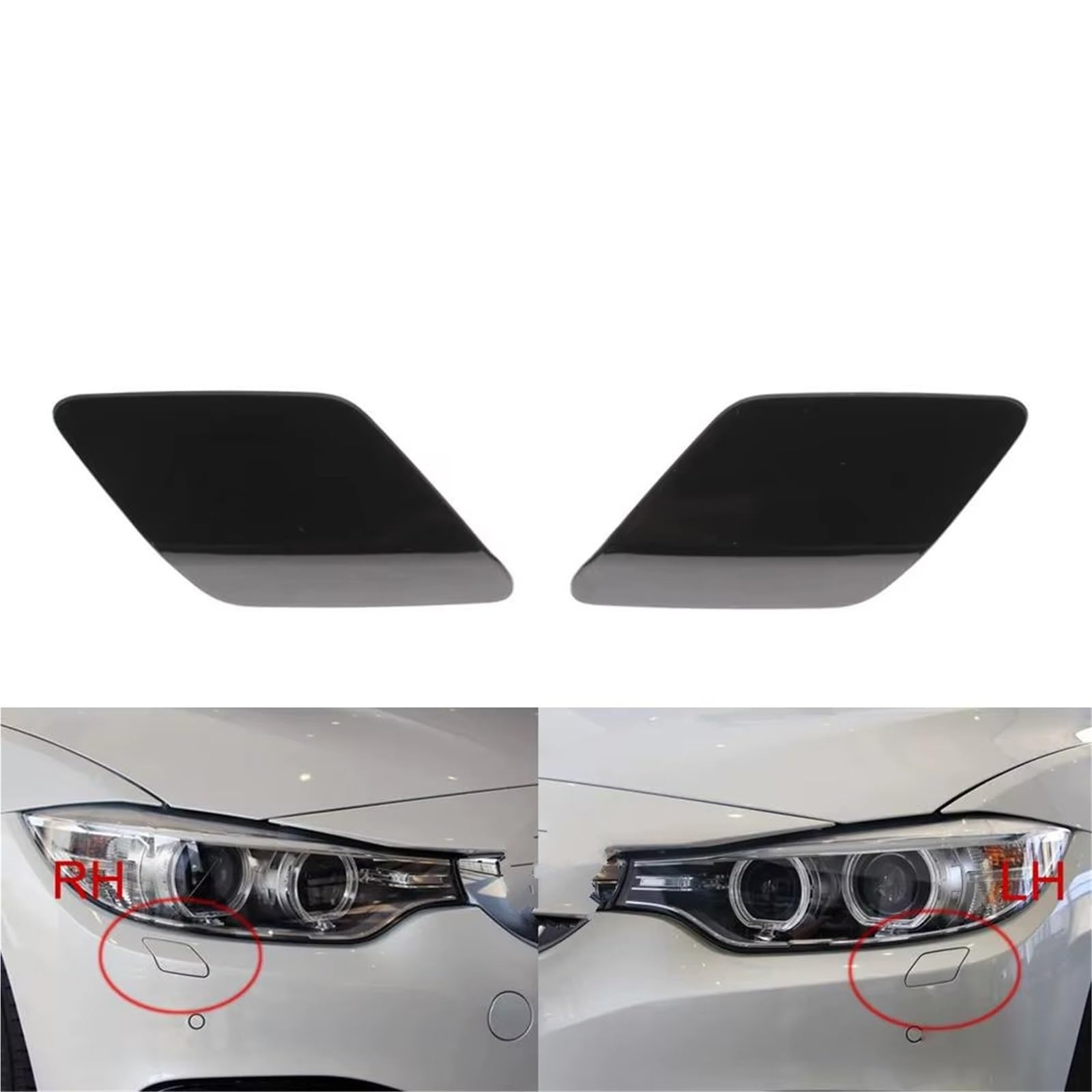 Copertura Lavafari Tappo BMW Serie 4 425 428 430 435 440 F32 F34 F36 F33 2013-2017 Paraurti Anteriore Ugello