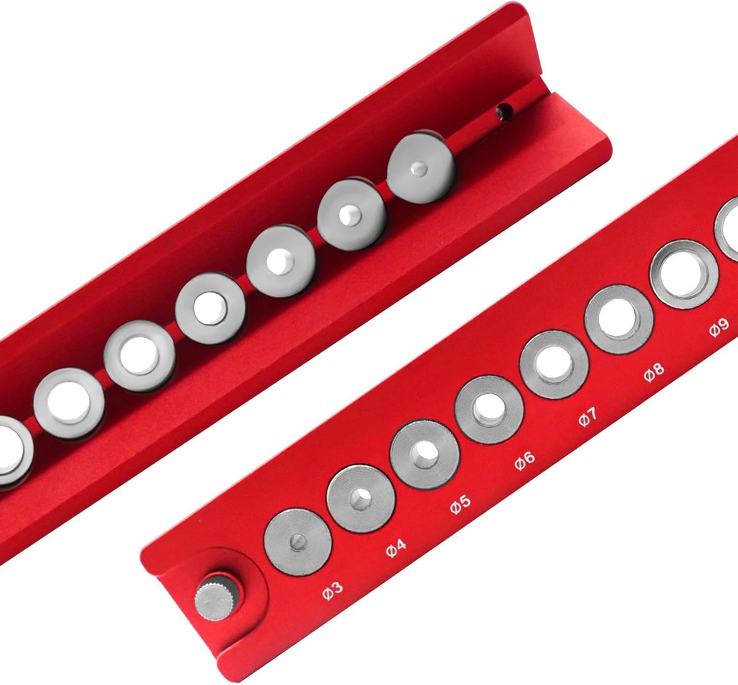 Hole Drill Guide - 3-12 Mm Woodworking Hole Locator | Woodworking Jig Kit, 45 Degree with Positioning Rod, Power Tool Accessory Jigs, Woodworking Positioner, Precision Drilling for Tight Spaces