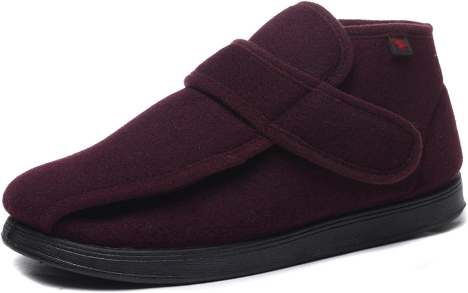 bumuam Lightweight Walking Sneakers,Diabetic Shoes for Men Extra Wide Width, Warm Slip-on Diabetic Slipper Boots with Adjustable Closures for Swollen Feet Women 5