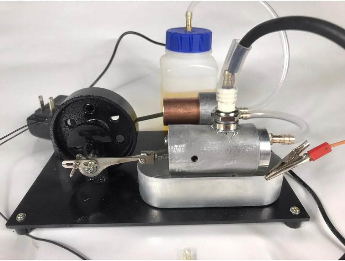 Engine Model Kit That Runs, Mini Horizontal Single-Cylinder Three-Stroke Engine Model, Physics Science Experiment for Adult