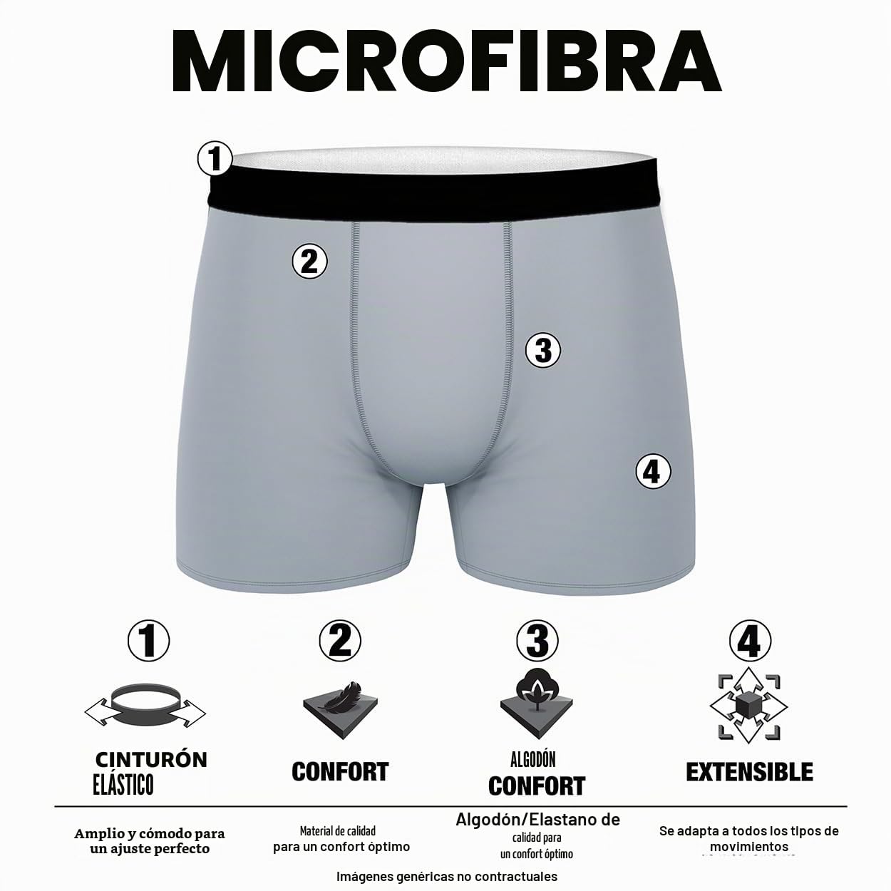 pierre cardin underwear Ropa Interior de Hombres (Pack de 4)