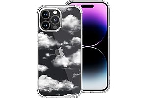 Lapac Clear Case for iPhone 14 Pro with Sky Clouds, Soft and Protective TPU Cover