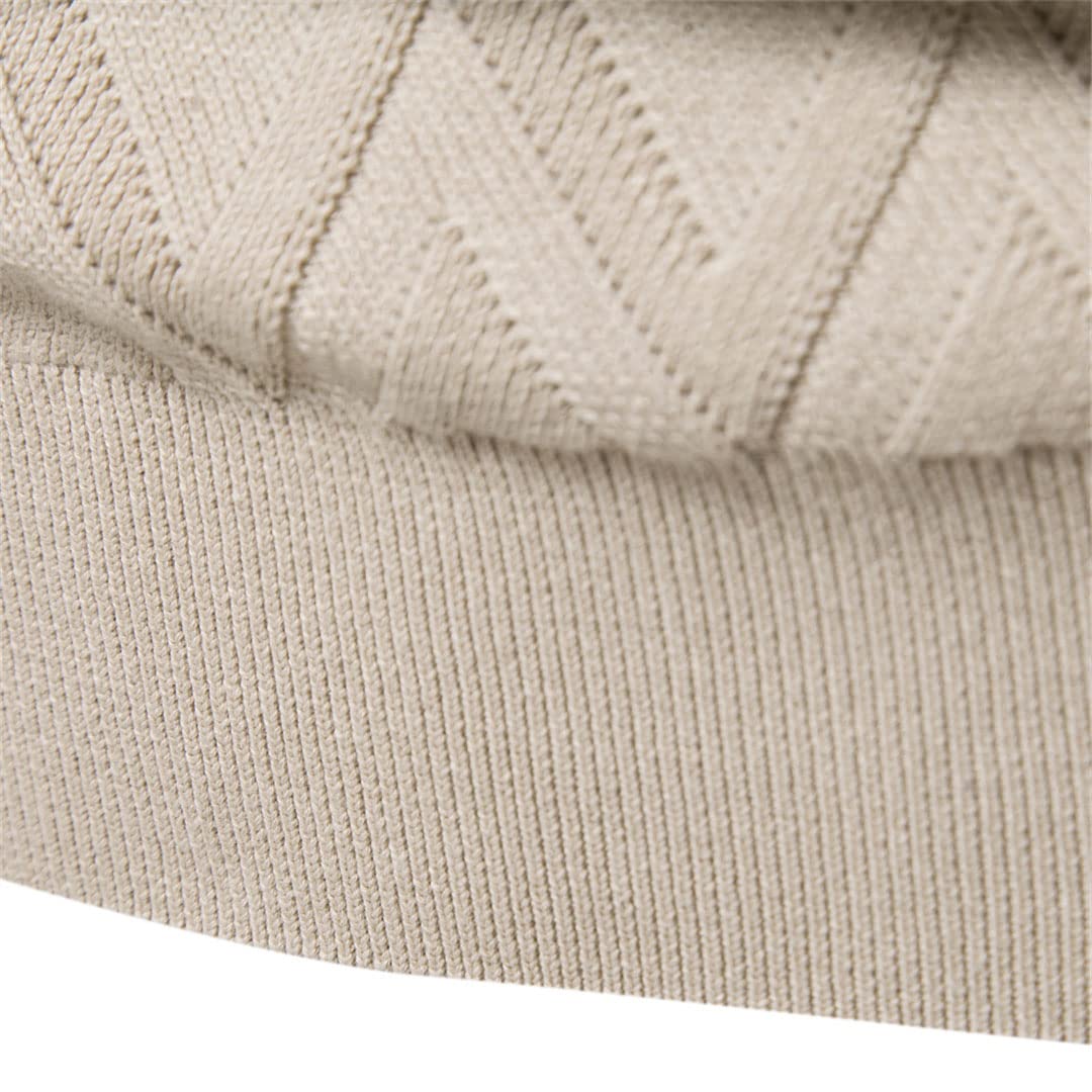 Uomini di base Maglioni Tinta unita O-Collo Maglia Maschio Pullover Inverno Maglioni Caldi per gli Uomini, cioccolato, 2XL