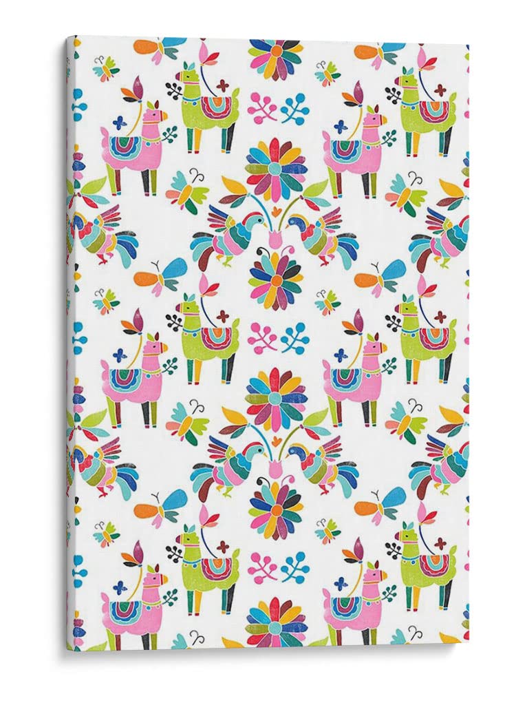 Canvas LabCanvas Wall Art Decor Folklorica Collection E by the Artist June Erica Vess – Size: 28 x 42 in - Art subject: Decorative