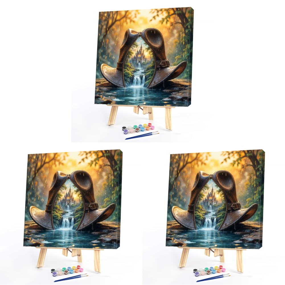 Kexpery Painting by Numbers Kit DIY Landscape 40x40cm Frameless for Adults Beginners Wall Decor Home Gift