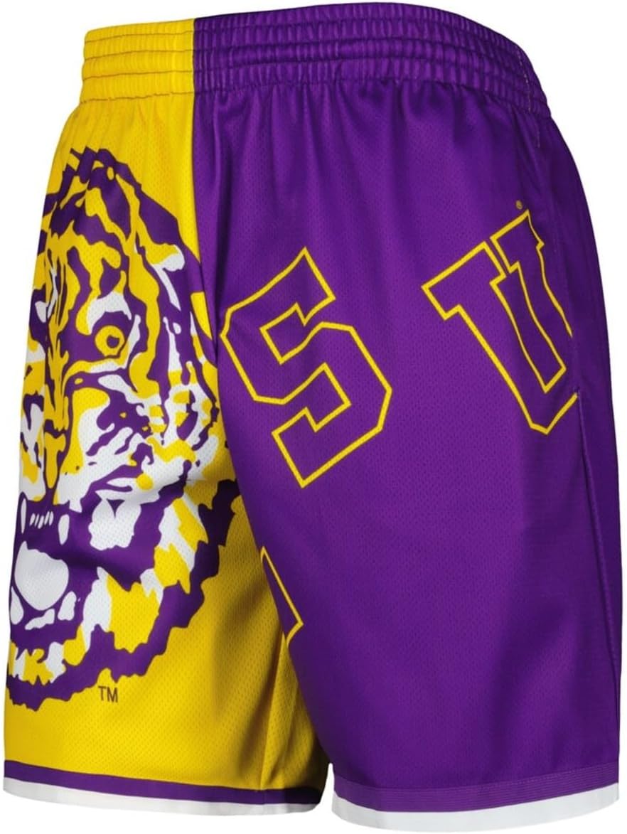 Mitchell & Ness LSU Tigers Men's Big Face Fashion Shorts - Team Colors