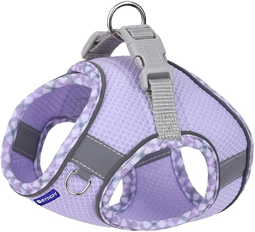 Miniatura 2 de Juego de arnés de malla paso a paso y correa para perro - Chaleco de malla de aire transpirable reflectante a prueba de escape, sin ahogo, ligero,