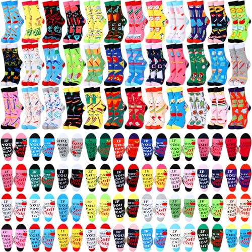 Chaussettes enseignant coton Jeyiour 36 paires de chaussettes amusantes tricotées