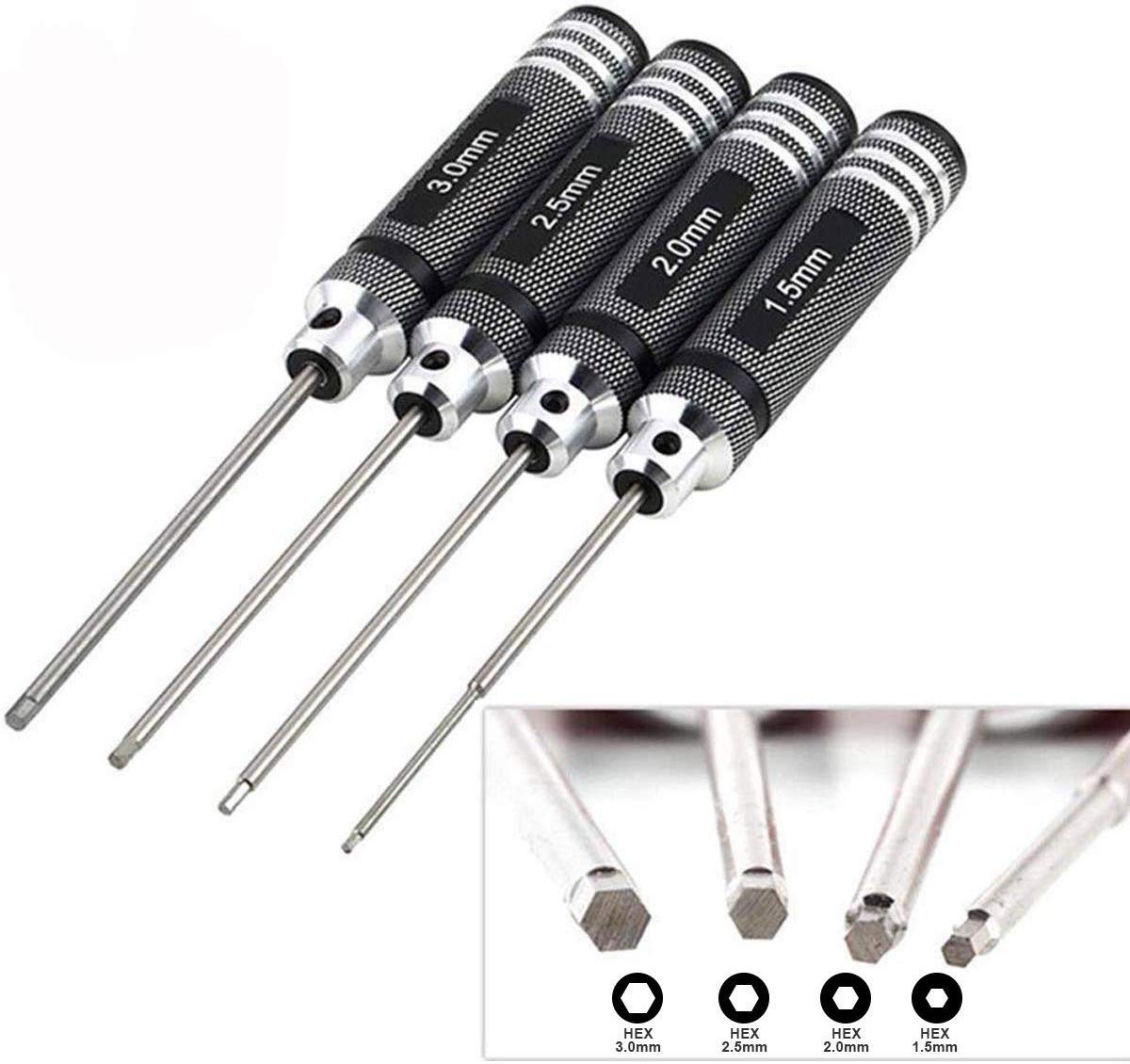 REES52 4Pcs 1.5mm/2mm/2.5mm/3.0mm Hex Screwdriver Repair Tool Set (B081B4JBB5) Amazon Price History, Amazon Price Tracker