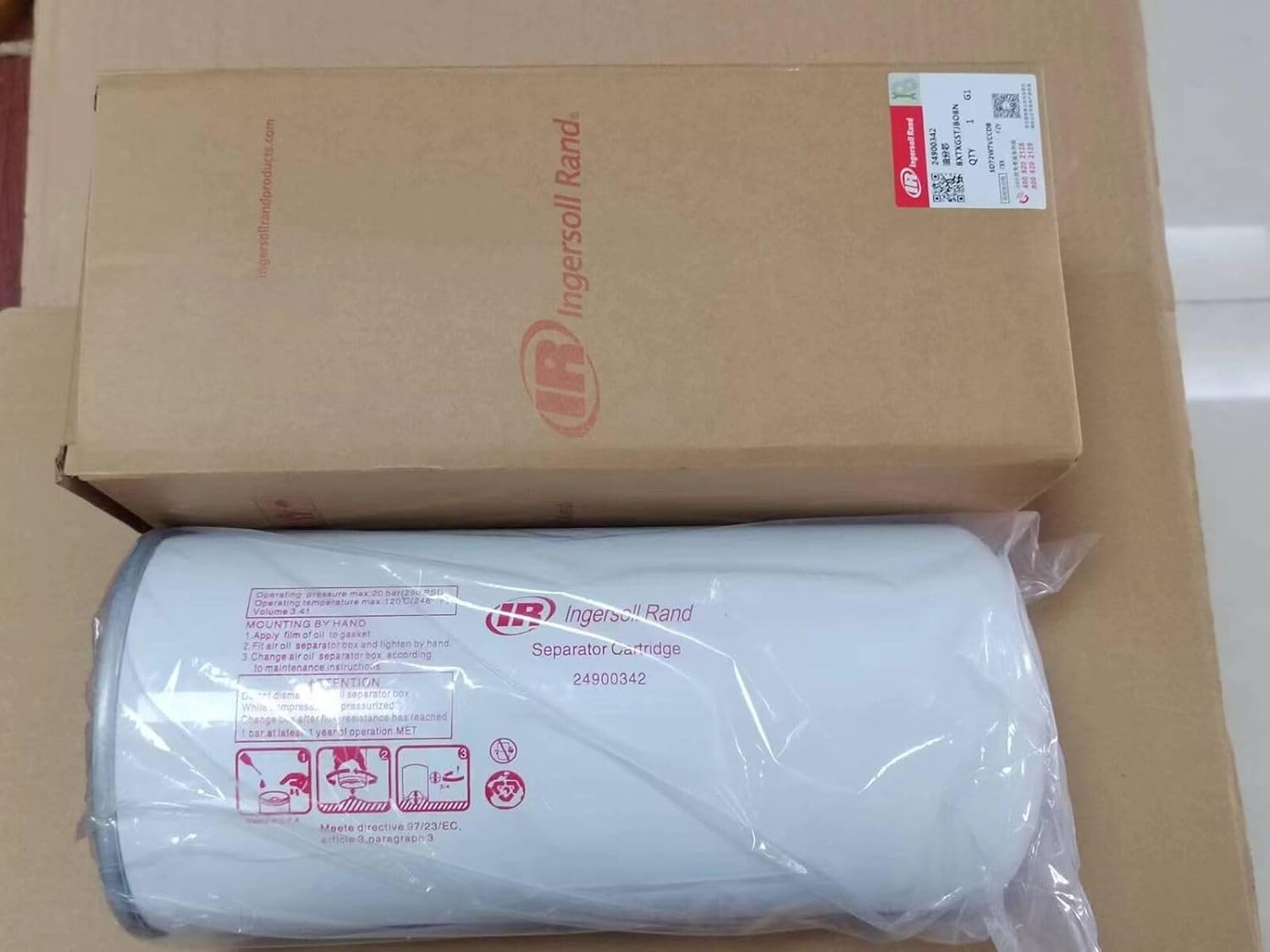 24900342 Oil Separator For Ingersoll Rand Screw Air Compressor