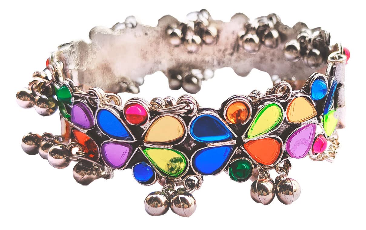 See full amazon price history chart for Fuschianet Accessories Women Silver Tone Multi Color Mirror Bangle Kada with Ghungroo (Multi Color) Fuschianet Accessories Women Silver Tone Multi Color Mirror Bangle Kada with Ghungroo (Multi Color) (B08K7MJMTG) Amazon Price History, Amazon Price Tracker