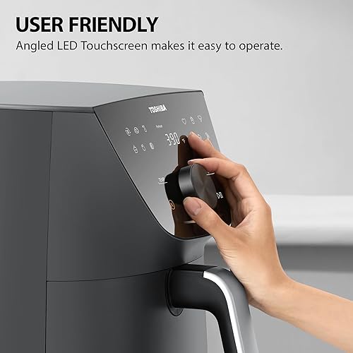 Miniatura 7 de Toshiba Freidora de aire de 7.7 cuartos de galón, tamaño familiar para comidas rápidas y fáciles, 12 menús preestablecidos y función IQ de menú,
