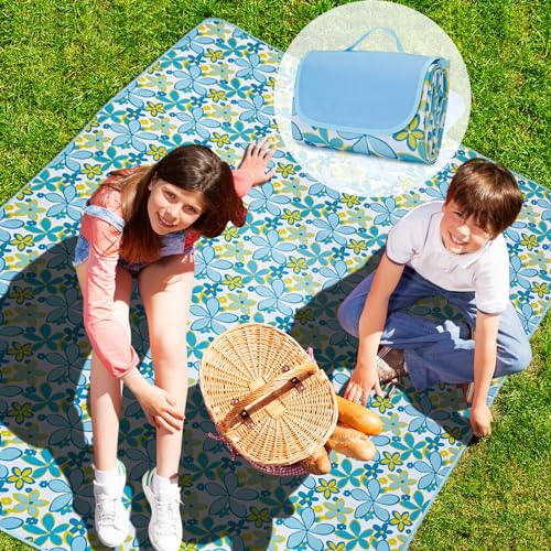 Habaylin Picnic Blanket Waterproof, Extra Large Picnic Blanket 200x200CM, Foldable Washable Beach...