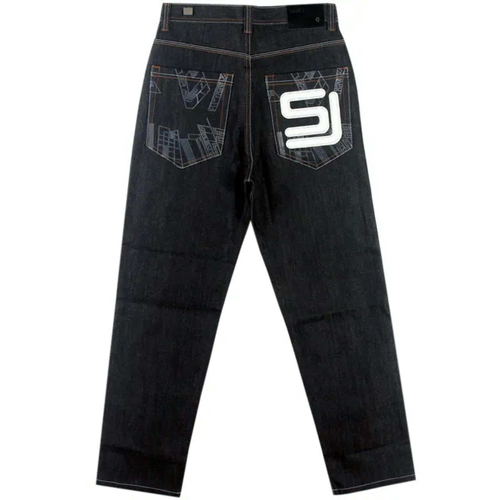 Jeans Uomo Larghi High Street Jeans Uomo Straight Baggy Denim Pants