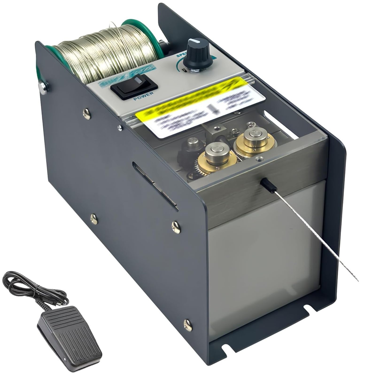 ZHJOPP Automatic Solder Wire Dispenser - Adjustable Speed Solder Wire Roll Holder with Footrest for Electronics and Metal (0.8MM)