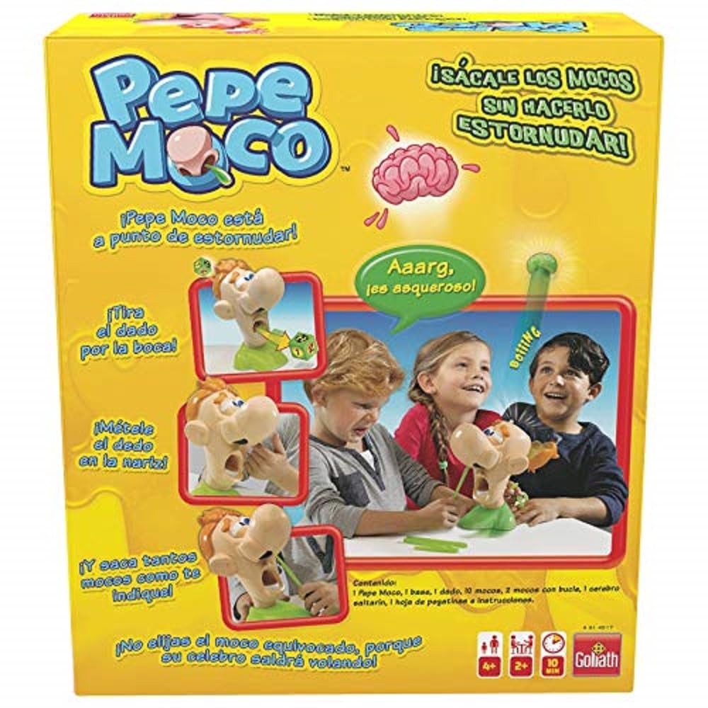 Goliath - PEPE MOCO - Divertido Juego de Mesa para Niños de 4 Años - Juego Infantil Con Mocos y Cerebros - Emoción y Risas Aseguradas - Regalo para Niños y para Reuniones Familiares - Version Español