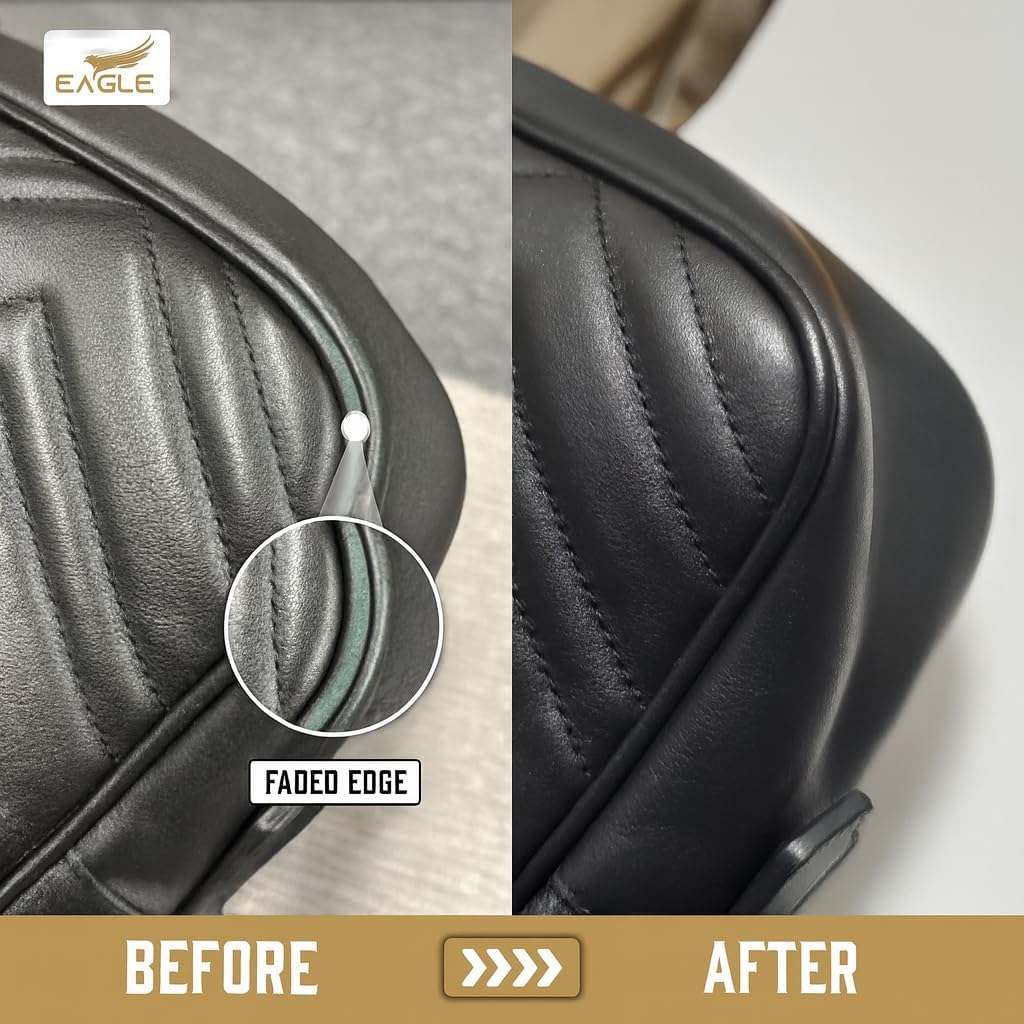 Black Leather Edge Coat for Leather Edges with Built-in Applicator for Purses, Belts, Shoes, Couches – Flexible, Water-Resistant Finish – Edge Sealer & Restorer (4oz)