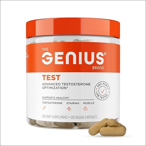Miniatura 2 de Genio Test - El refuerzo inteligente de testosterona para hombres - Suplemento de energía natural, apoyo cerebral, a la libido y la pérdida de grasa