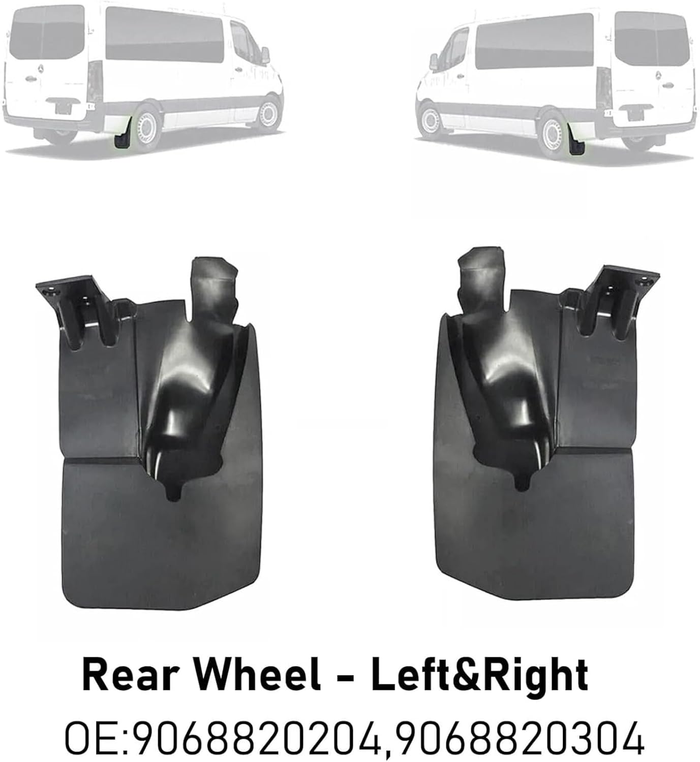 Sprinter Mud Flaps Wheel Fenders Mud Flaps Splash Guards Rear for Mercedes Van Sprinter 906 2006-2018 Crafter 2006-2017 9068820204 9068820304