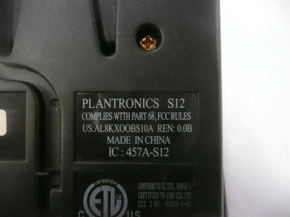 Plantronics S12 S12 Convertible Phone Headset System w/Noise Cancelling Microphone