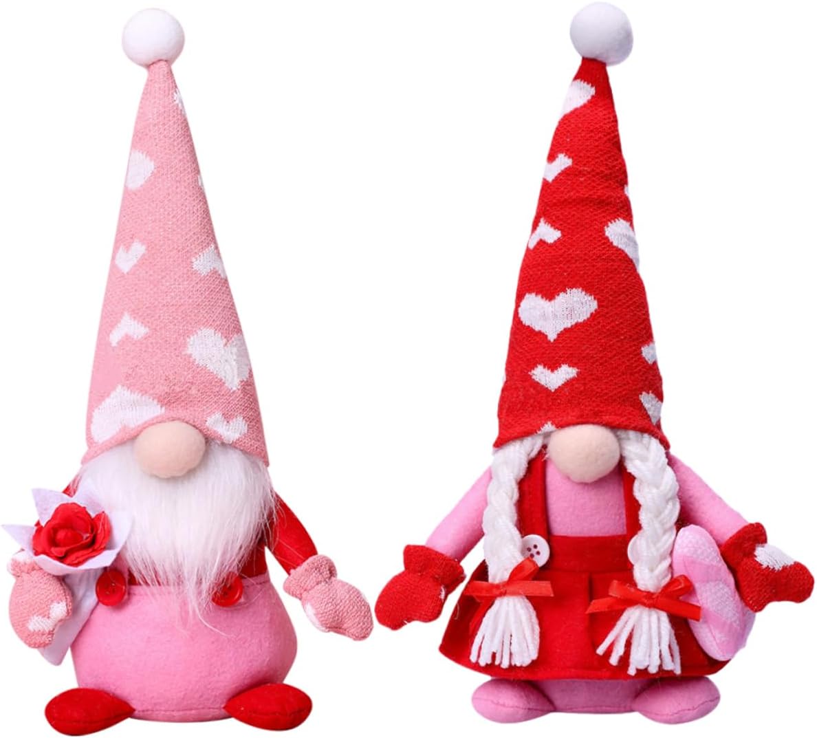 2pcs Valentine's Day Gnome Dolls Cute Decorative Gnomes for -Themed Accessories for Romantic Atmosphere for Valentine's Day Celebrations