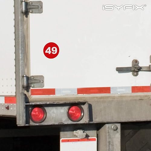 Miniatura 50 de iSYFIX Calcomanías amarillas de números consecutivos – 1 a 100, 2 pulgadas, 1 juego – Vinilo autoadhesivo de alta calidad, ideal para inventario