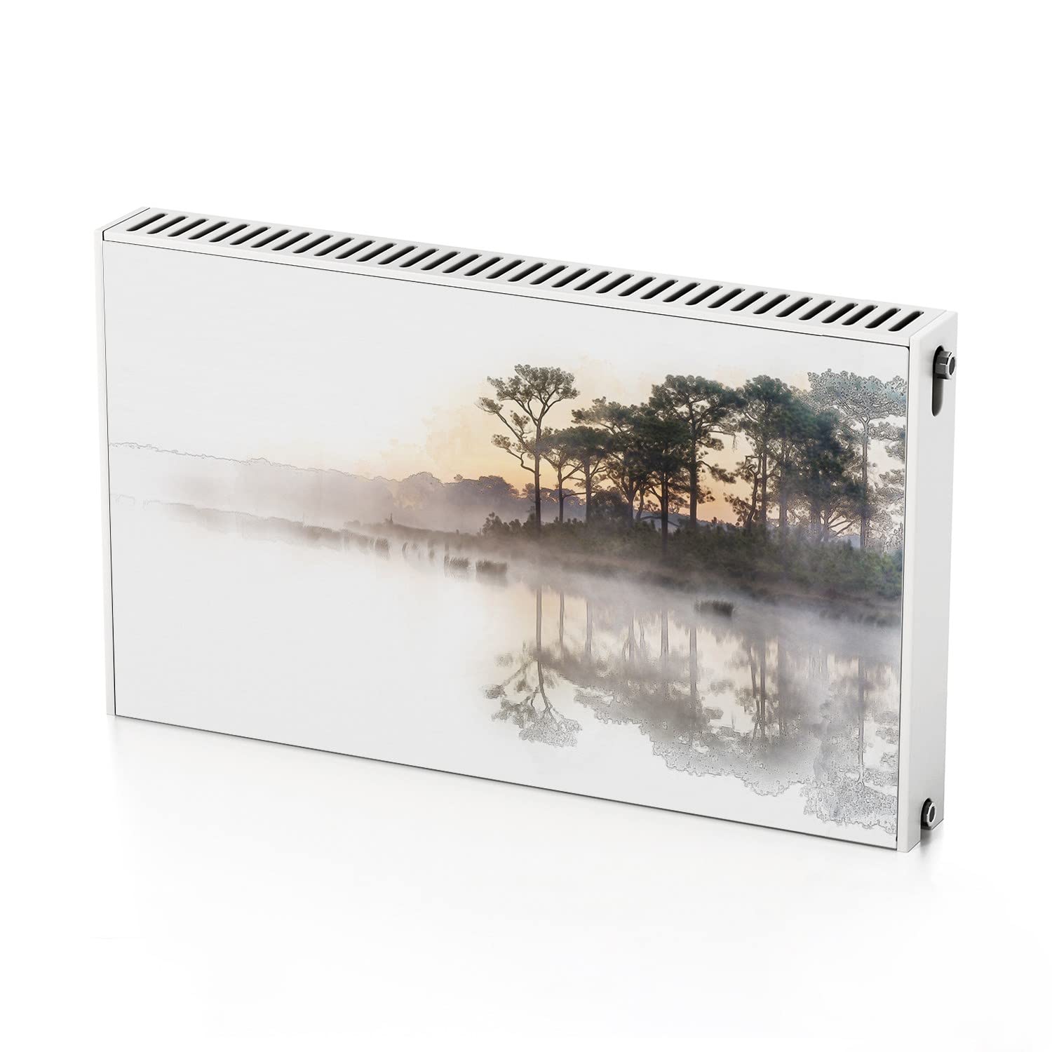 Autocollant de radiateur décoratif East Lake 100x60 cm pour salon cocooning