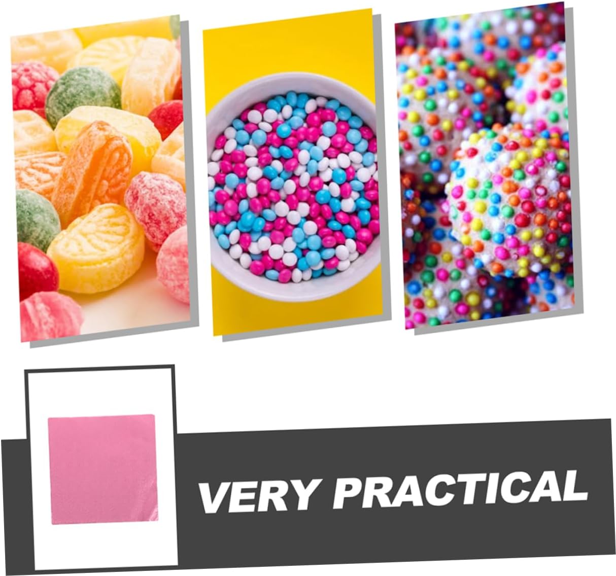 100pcs Diy Candy Wrapping Aluminum Foil Sheets for Sweet Wrappers Chocolate Packaging Food Safe Wrapping for Parties Crafts